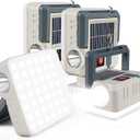 Portable Solar Power Lanterns 4 Pack, Lanterns for Power Outages, 5 Light Modes LED Camping Lights Lantern Flashlight, IPX4 Waterproof Tent Light for Hurricane Hiking Emergency Light, Gray