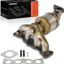 A-Premium Front Exhaust Manifold Catalytic Converter Kit Direct-Fit Compatible with Hyundai Santa Fe Sport 2017-2018 2.4L, EPA Compliant, Replace# 285102GCA0