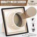 Gisafai 4 Inch Dryer Vent Cover Outdoor with Stainless Steel Screen Tan Wall Dryer Exhaust Vent Cover External Cap Cushioned Non Return Flap with Sealing Gasket Grille, Bird/Insect Proof