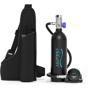 Mini Scuba Diving Tank Equipment, Mini Scuba Cylinder for 15-20 Mins Underwater, Inflatable Diving Cylinder, Portable Diving Gear for Underwater Diving, Breathing Training C400
