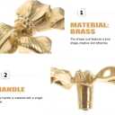 DOITOOL Antique Cabinet Pull Bow Shaped Drawer Knob 2.16 Inch Vintage Style Brass Handle for Kitchen Bathroom Bedroom Furniture Hardware