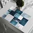 Abstract Oli Painting Placemats Set of 4, Abstract Plaid Table Mat Place Mats for Home Party Table Decorations (Bronze)