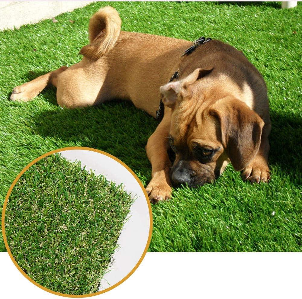 ALTRUISTIC Thick Realistic Artificial Grass Mat Customized Sizes, 5ft x 10ft Synthetic Fake Astro Turf Indoor Outdoor Garden Lawn Landscape, Faux Grass Rug with Drainage Holes