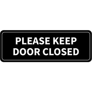 Please Keep Door Closed Sign Sticker,Waterproof and Weatherproof, Indoor/Outdoor Use Close Gate Behind You Sign Stickers for Workplace, Restricted Areas, Garages (Black1)