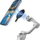 for DJI Magnetic Phone Holder Clamp - for Magsafe DJI Osmo Mobile 8 7P 7 SE 6 5 4 Adapter Magnets Clip Clamp Ring Holder Quick-Release Mount for OM Gimbal Stabilizer Accessories (Silver)