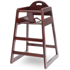 Wooden High Chair for Baby & Toddler  Restaurant-Style Stackable HighChair with Commercial Grade Solid Wood for Dining Table & Kitchen  Compact & Portable Design for Home & Restaurant Use - Cherry