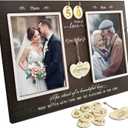A'arkaJ 50th Anniversary Picture Frame for Parents, 1-99 Years Then & Now Anniversary Frame, Gift for Couple, Husband and Wife, Wedding Keepsake with Number Inserts