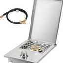 Stanbroil Built-in Single Side Burner for Outdoor Kitchen, 304 Stainless Steel Grilling Side Burners - Liquid Propane Only