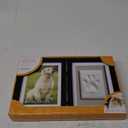 Pearhead Pet Paw Print Photo Frame With Clay Imprint Kit - Wooden Pet Paw Print Frame, DIY Memorial Keepsake for Cats and Dogs, No Mess Clay for Perfect Pawprints, Ideal Home Decor and Gift, Black (Black Clay Print Table Top Frame)
