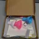 MUOUAKATE Protein Powder Travel Container Set - Reusable Powder Supplement Container To Go - 21pc Single Dose Bags and 3pc Large Travel Containers Zip Up Bags (BLUE-BLACK-GREY)