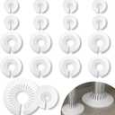 16 PCS Plumbing Cover Plates Plastic Escutcheon Plate Flange Pipe Covers for Bathroom (8PCS Apply to 0.4" to 1.57" and 8PCS Apply to 2.20" to 2.95")