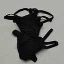 Closecret Womens Panties Cotton Thongs Pack of 6pcs G-String (Small-Medium, Black)