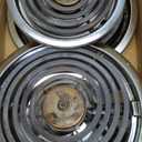 MP22YA Electric Stove Burner Element Replacement Set & W10290350 W10290353 4 Pack Silver Drip Pans - Perfectly Fit Whirlpool Electric Range Stove Top
