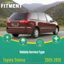 26" 19" 16" Windshield Wiper Blades Replacement for Toyota Sienna 2005 2006 2007 2008 2009 2010 Premium All Weather Front Rear Wipers Set - OEM Quality (Pack of 3)