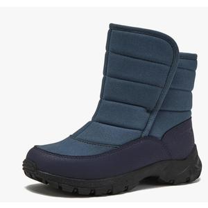 Lands' End Expedition Warmest Waterproof No Tie Kids Snow Boots for Boys and Girls - Insulated Winter Fleece Lined Snow Boots Size 7, Medium Blue