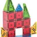 Magna-Tiles microMAGS 26-Piece Travel Magnetic Construction Set Bold Colors, The Original Magnetic Building Brand