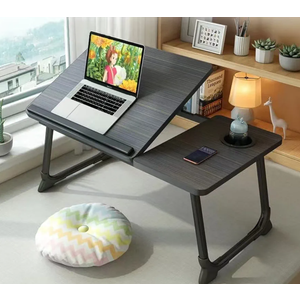 Laptop Desk for Bed Couch,Lap Desk for Laptop,Portable Laptop Stand for Desk,Small Adjustable Laptop Desk,Foldable Bed Table for Laptops and Writing, Bed Tray Table with Cup Holder(Black)