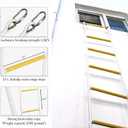 Fire Escape Ladder 2 Story 16ft Flame Resistant Safety Rope Ladder - Fast to Deploy & Easy to Use & Store - Compact - Weight Capacity up to 2000pounds (16ft) Life Saving Emergency ladders - Certified