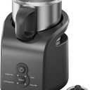 4-in-1 Milk Frother - Electric Steamer, Automatic Warm & Cold Cappuccino Foam Maker, 12.5oz Milk Warmer for Latte, Macchiato, Stainless Steel