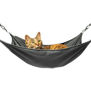 Cat Hammock for Cage - Washable Soft Outdoor Mat, Waterproof Cooling Pad for Cats (Large, Black)