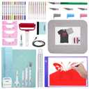 41Pcs Ultimate Tool Set for Cutting Machine,Accessories Bundle with Weeding Tool for Vinyl, LED Light Pad,T-Shirt Ruler,12'' Paper Cutter,Heat Press Mat,Cutting Mat,Starter Kit for Craft Projects