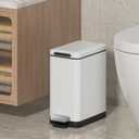 Mbillion 2.6 Gal White Soft Close Slim Bathroom Step Trash Can