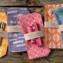 2 x Mangiacotti Cosmetic Bag Travel Essentials Canvas Makeup Pouch Toiletry Bags, 4.75" x 8.5", Clementine