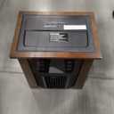 Shinic Infrared Space Heaters for Indoor Use Large Room, 20 Inch, Luxury Insulated Wooden Cabinet, 1500W Infrared Electric Heater with Remote Control, Timer, Filter, Charging Ports, Walnut