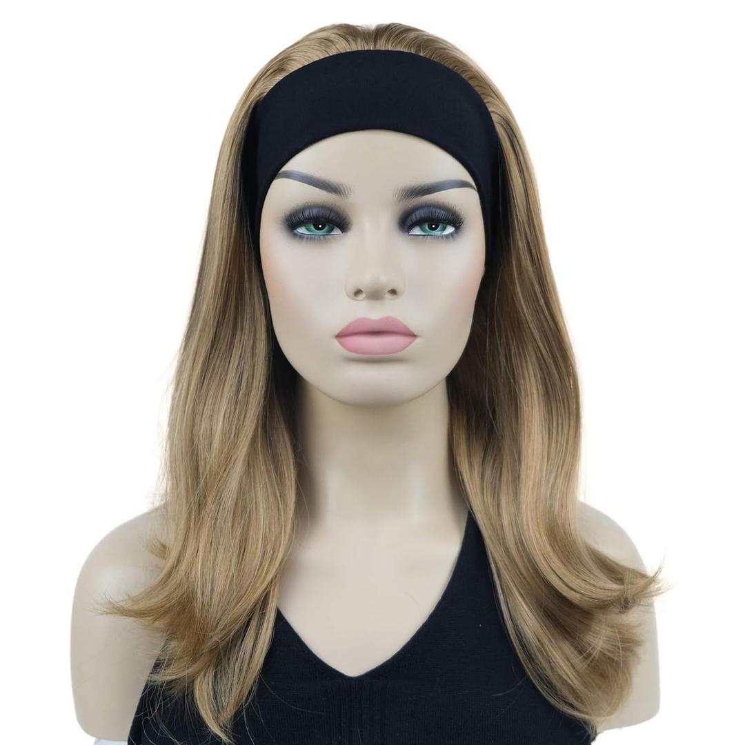Lydell Long Straight Wave Headband Synthetic Wigs (Lightest Golden Blonde)