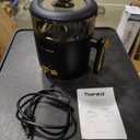 Topwit Hot Pot Electric with Steamer, 1.8L Ramen Cooker, Portable Electric Pot for Cooking, Multifunctional Cooker for Steak, Egg, Soup, Noodle with Power Adjustment, Dorm Room Essential, Black