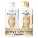 Pantene Shampoo & Conditioner Set, Daily Moisture Renewal  ProV Nutrients for Dry, ColorTreated, Straight to Curly Hair, 72Hour Hydration & Softness, 52.8 Oz Total + Miracle Rescue Shot (0.5 Oz)