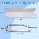Grill Parts Kit for Jenn-Air 720-0336 720-0511 720-0337 730-0337, Members Mark 720-0586A Gas Grill Burners, Heat Plates Tent Shield Burner Cover, Igniters