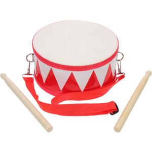 Kids Drum Set, 8 inch Wooden Toy Drum Set or Toddlers with 2 Drumsticks Percussion Musical Instrument Drum Set for Boys Girls