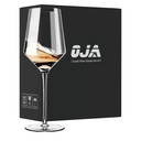 OJA White Wine Glasses Set of 4- Modern Crystal Hand Blown Wine Glass-15 oz,Thin Rim,Long Stem,Perfect for Red or White,Daily Use,Unique Wedding Anniversary or Birthday Gift