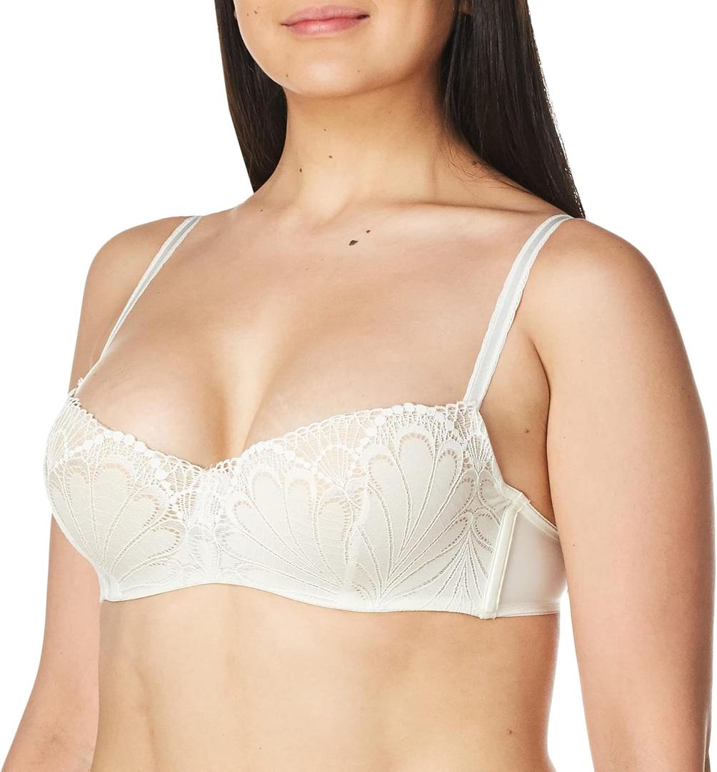 Wonderbra Women's Refined Glamour Balconette Bra (36E, Ivory)