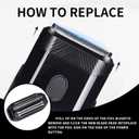 2Pack Replacement Foil Blade Compatible with MANSCAPED The HandymanFoil Blades for Portable Mens Travel Facial Hair Groomer