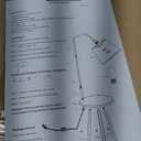 Fiqevs Wood Tripod Floor Lamp with Shelf & LED Bulbs, Mid-Century Modern Standing Lamp with Wooden Shelf & Linen Shade for Living Room, Bedroom, Office