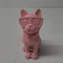 Holiday Home Sitting Cat Decor Pink 8.7in 1 Pack