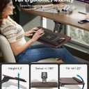 HUANUO Keyboard Tray Under Desk, 360 Adjustable Ergonomic Sliding Keyboard & Mouse Tray, Under Desk Keyboard Tray Slide Out, Keyboard Holder Under Desk for Typing in Home, Office Work, 25"W x 9.84"D