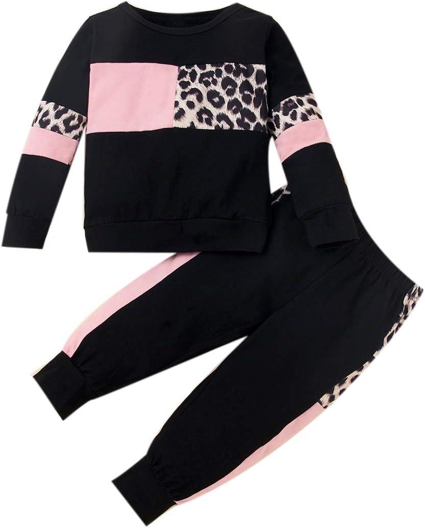 WESIDOM Baby Girl Clothes Sets, 2pcs Autumn Long Sleeve Clothes Outfits Toddler Girl Sweater Sets (3-4T, Black)