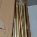 7/8 inch Curtain Rods for Windows 66 to 120 Inch, USFOOK Telescoping Splicing Drapery Rods, Decoration for Home with Luxury Gold Decorative Translucent Finials