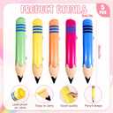 5pcs Large Inflatable Pencils, PVC Funny Giant Pencils Balloon Blow Up Crayon Practical Decoration Supplies for Back to School Graduation Birthday Party Classroom Playground
