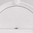 Myshade Arch Window Shades Half Circle Light Filtering Cellular Shades Cordless No Drill Blinds for Windows Half Moon Honeycomb Fabric No Tools Shades Easy Install (1PCS White 72" W X 36" H)