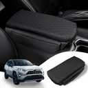 Center Console Cover for Toyota RAV4 2019-2023 2024 2025 Armrest Cover Center Console Pad Interior Accessories Car Armrest Seat Box Cover Protector with Pockets Storage Bag