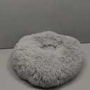 Hoewina Dog & Cat Bed for Indoor Cats, 20in Calming Donut Bed for Puppy and Kitten, Washable Round Fluffy Pet Bed for Small Medium Dogs and Cats (Light Grey)