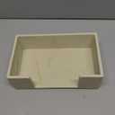 Natural Travertine Beige  Textures Bathroom Napkin Holder, Countertop Paper Towel Dispenser for Multifold, C Fold, Trifold, Z Fold - Disposable Hand Towels Organizer, Guest Hand Towels Holder, 10" L x 6" W