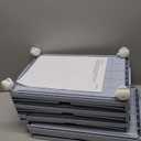 4 Tier Stackable Plastic Storage Bins with Lid and Wheels - 23 QT Closet Organizers and Storage, Foldable Storage Containers, Organization and Storage Boxes for Craft, Home, Pantry, Dorm, Grey