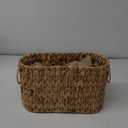 StorageWorks Toilet Paper Storage, Toilet Paper Storage Holder for 6 Regular Rolls, Wicker Basket for Bathroom, Natural Water Hyacinth