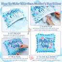 Mindsoft 6 Sets Mother's Day DIY Pillow Craft Kits Cute Floral Tied Pillows with Happy Mother's Day Design, Handmade Gifts for Mom, Craft Activities, Home Decoration & Party Decor Favors