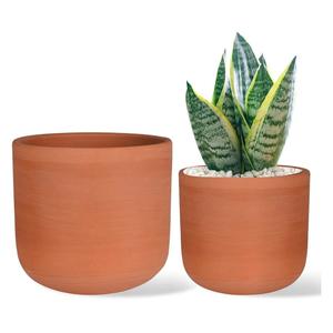 4.6 + 6 Inch Terracotta Succulent Planter Pots Round Clay Pots with Drainage for Indoor Plants Set of 2 4.6 + 6 Inch Terracotta Succulent Planter Pots Round Clay Pots with Drainage for Indoor Plants Set of 2